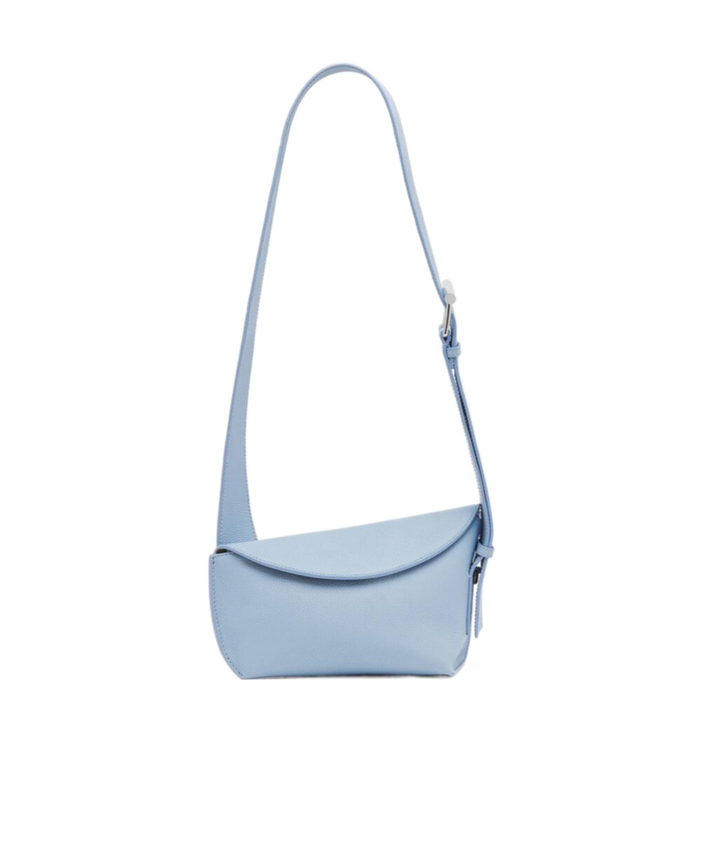 Alexander Mcqueen Leather T-bar Sling Cross-body Bag In Shirt Blue