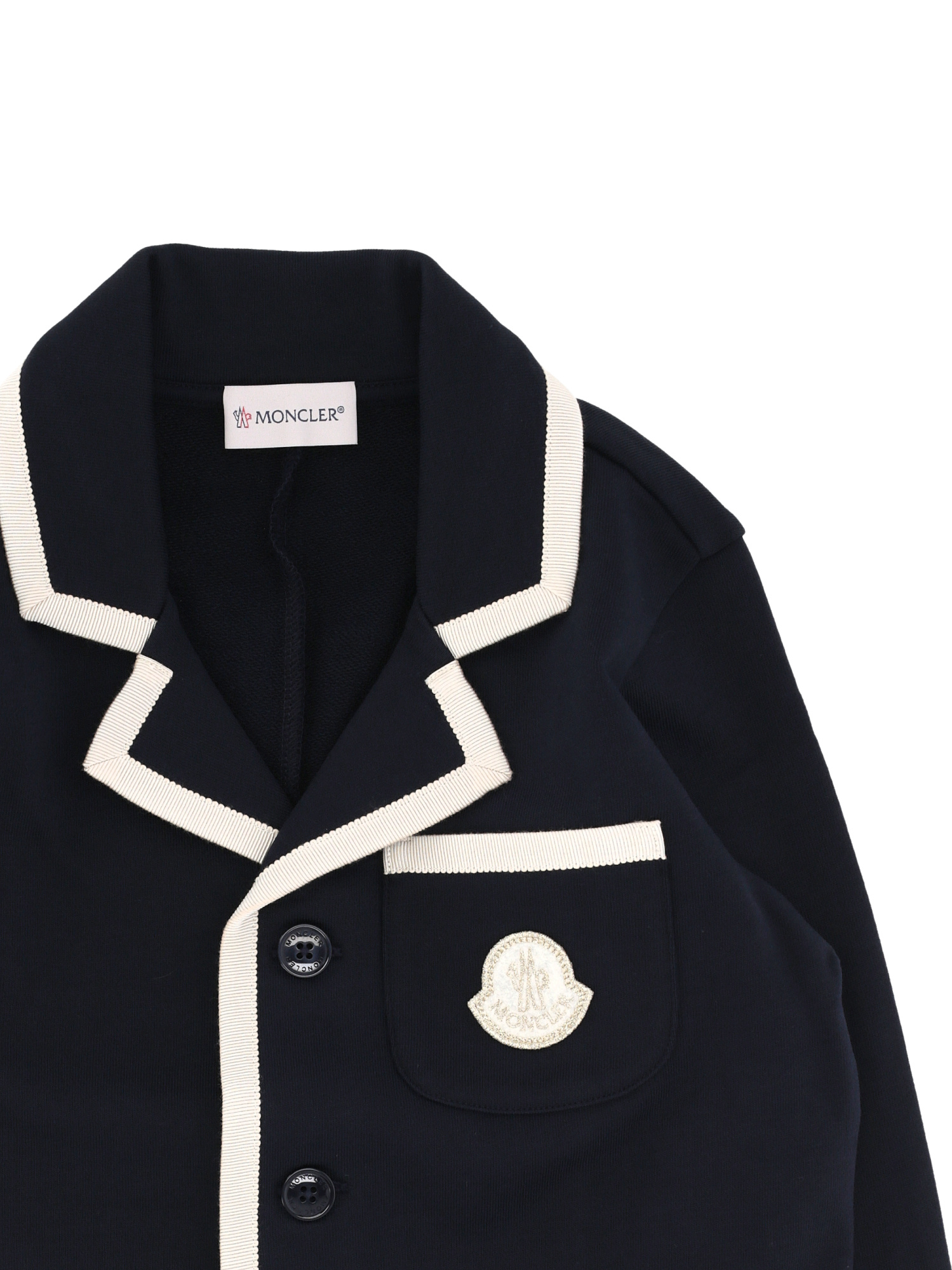 Moncler Long-sleeved Sweater In Blue