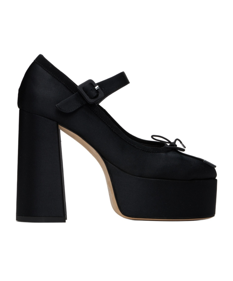 Simone Rocha Heart Toe Platform Pumps In Black