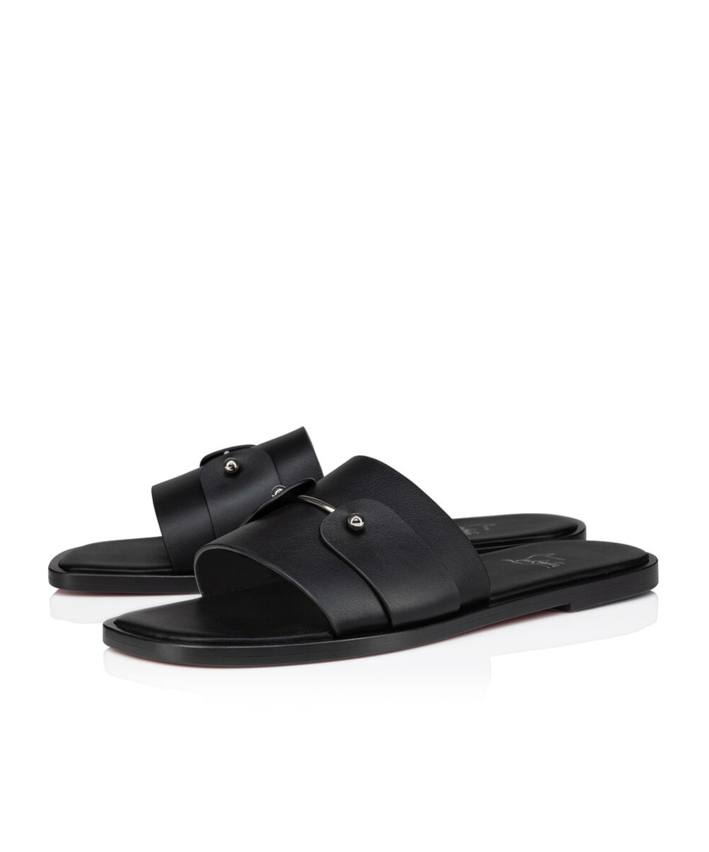 Christian Louboutin Chambelimule Leather Mule In Black