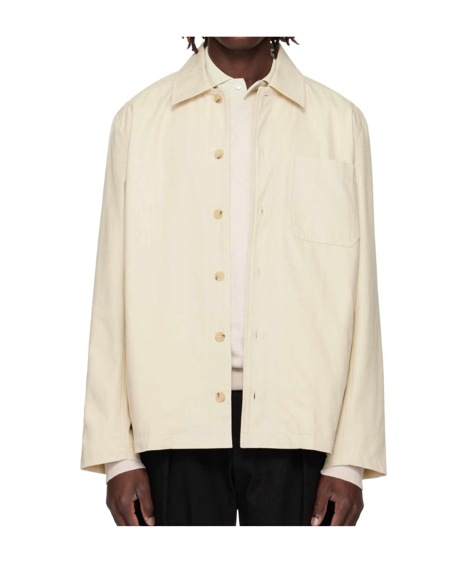 Apc Lapel Long-sleeved Casual Jacket In Yellow