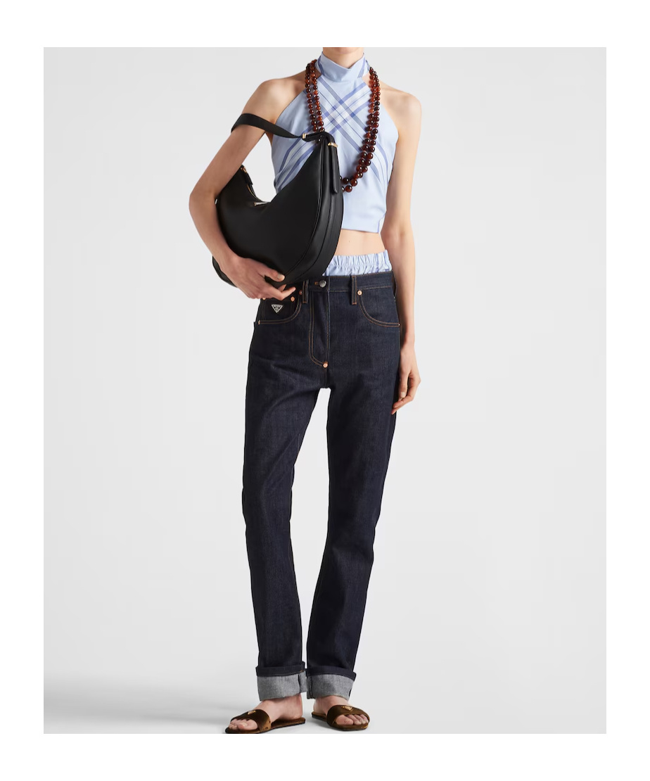 Prada Low-rise Straight-leg Jeans In Blue