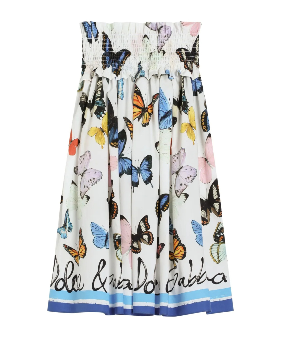 Dolce & Gabbana Graphic-print Midi Skirt In White