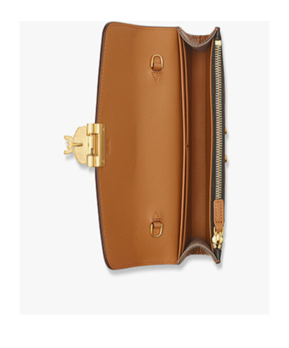 Mcm Tracy Alphabet Chain Wallet In Brown