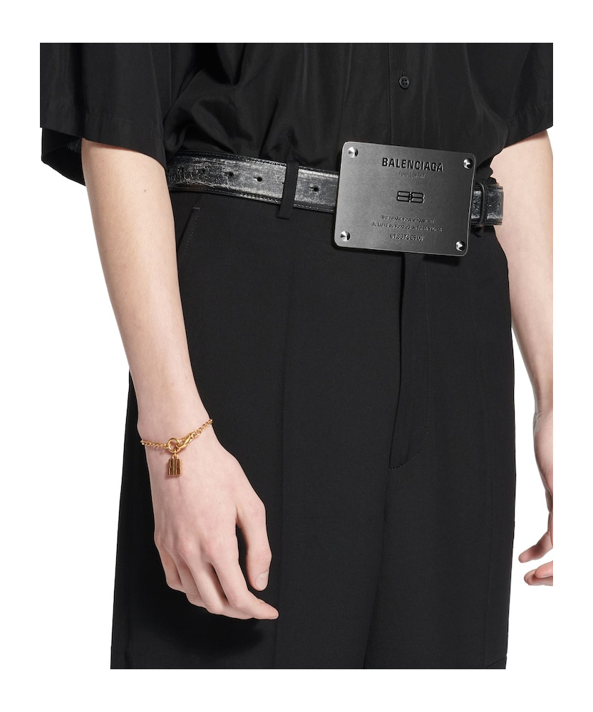 Balenciaga Nano Thin Bracelet In Gold