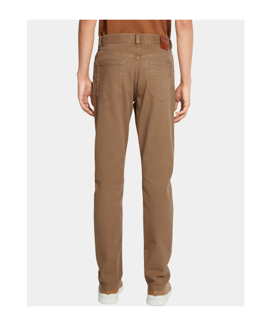Zegna Belt Ring Casual Pants In Brown