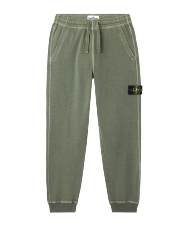 Stone Island Regular Fit Joggers With Slub Effect And Pocketts In Green