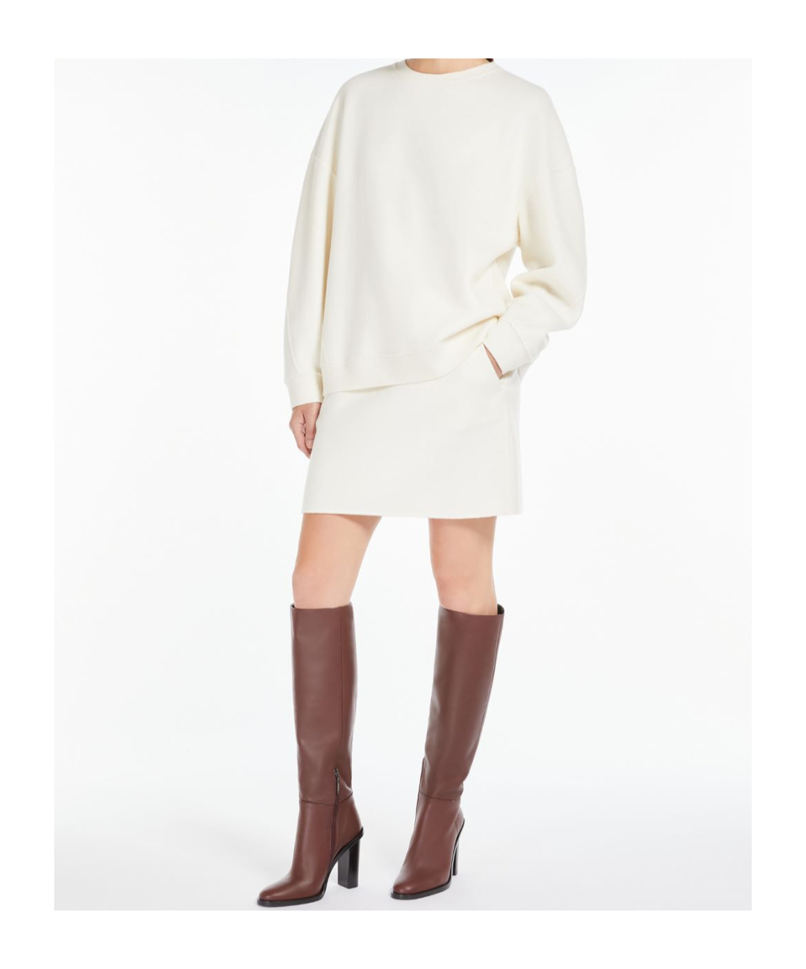 MAX MARA LONG-SLEEVED WOOL CASHMERE SWEATER