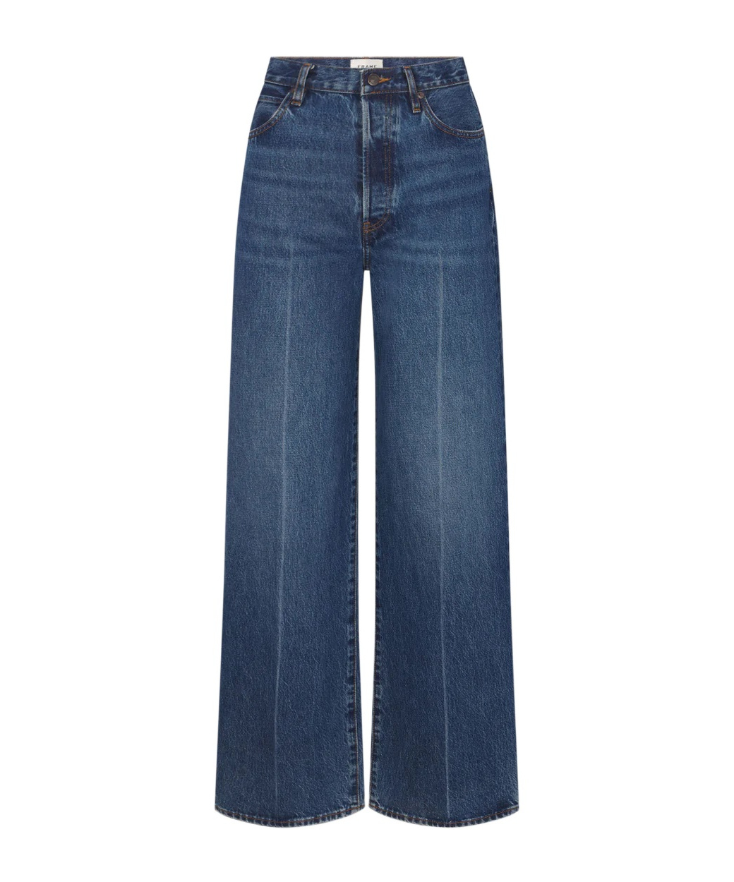 Frame High-waisted Wide-leg Jeans In Blue