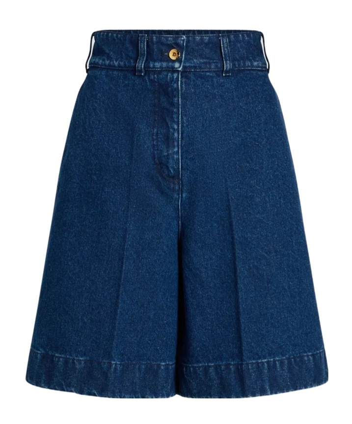 Patou Denim Bermuda In Blue