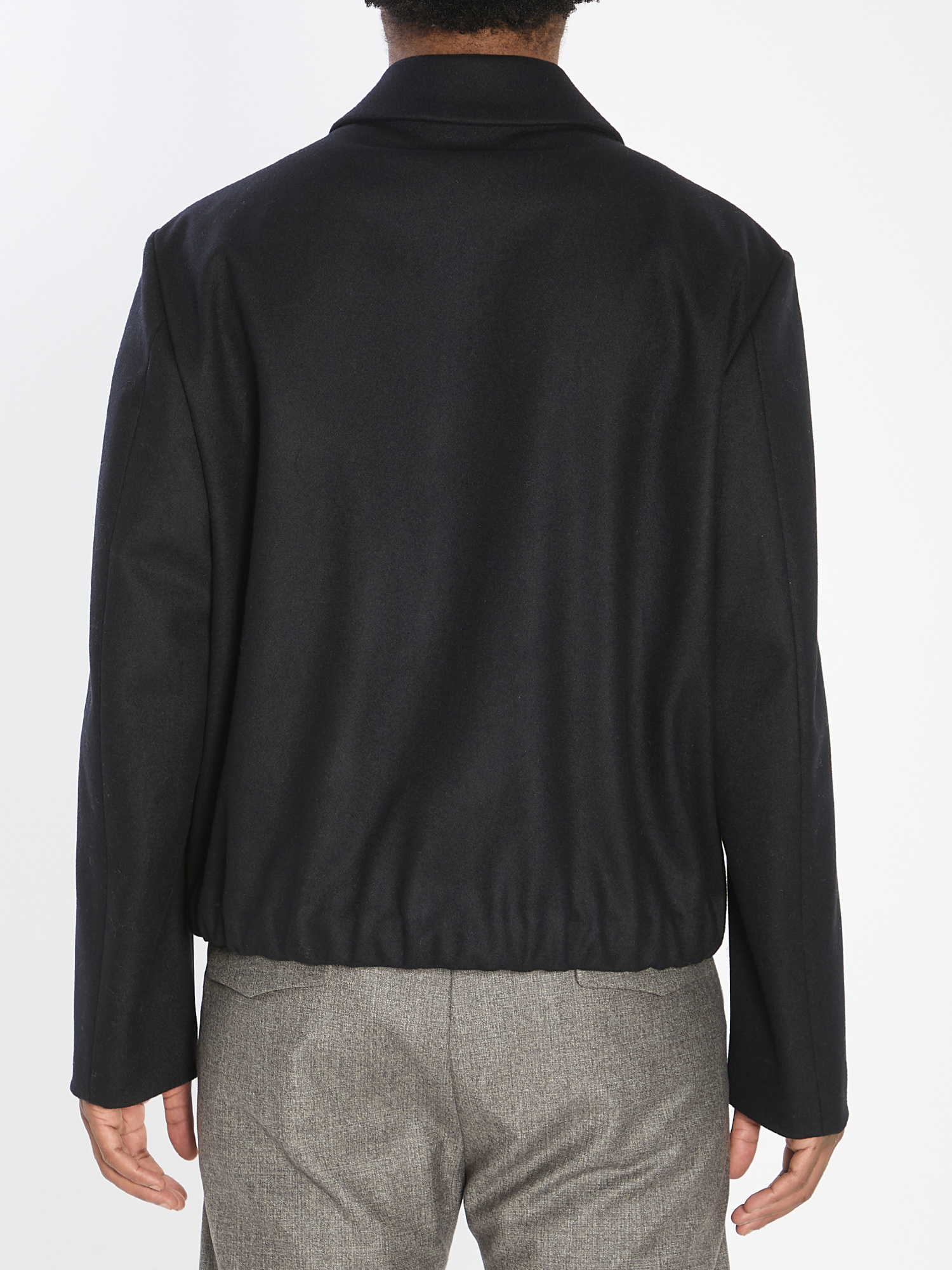 Barena Venezia Zippered Long Sleeve Casual Jacket In Black