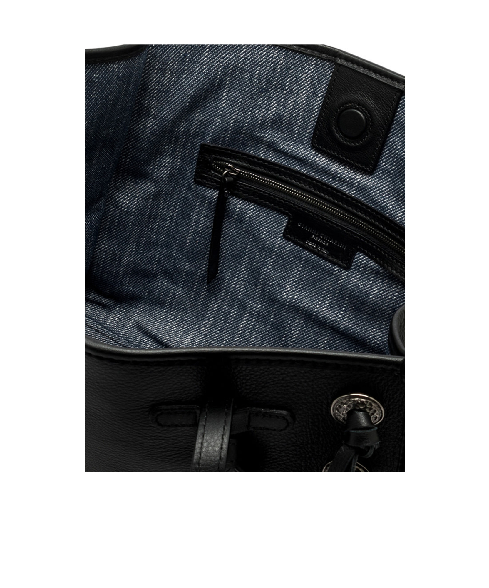 Gianni Chiarini Marcella Black Leather Bag With Fringes