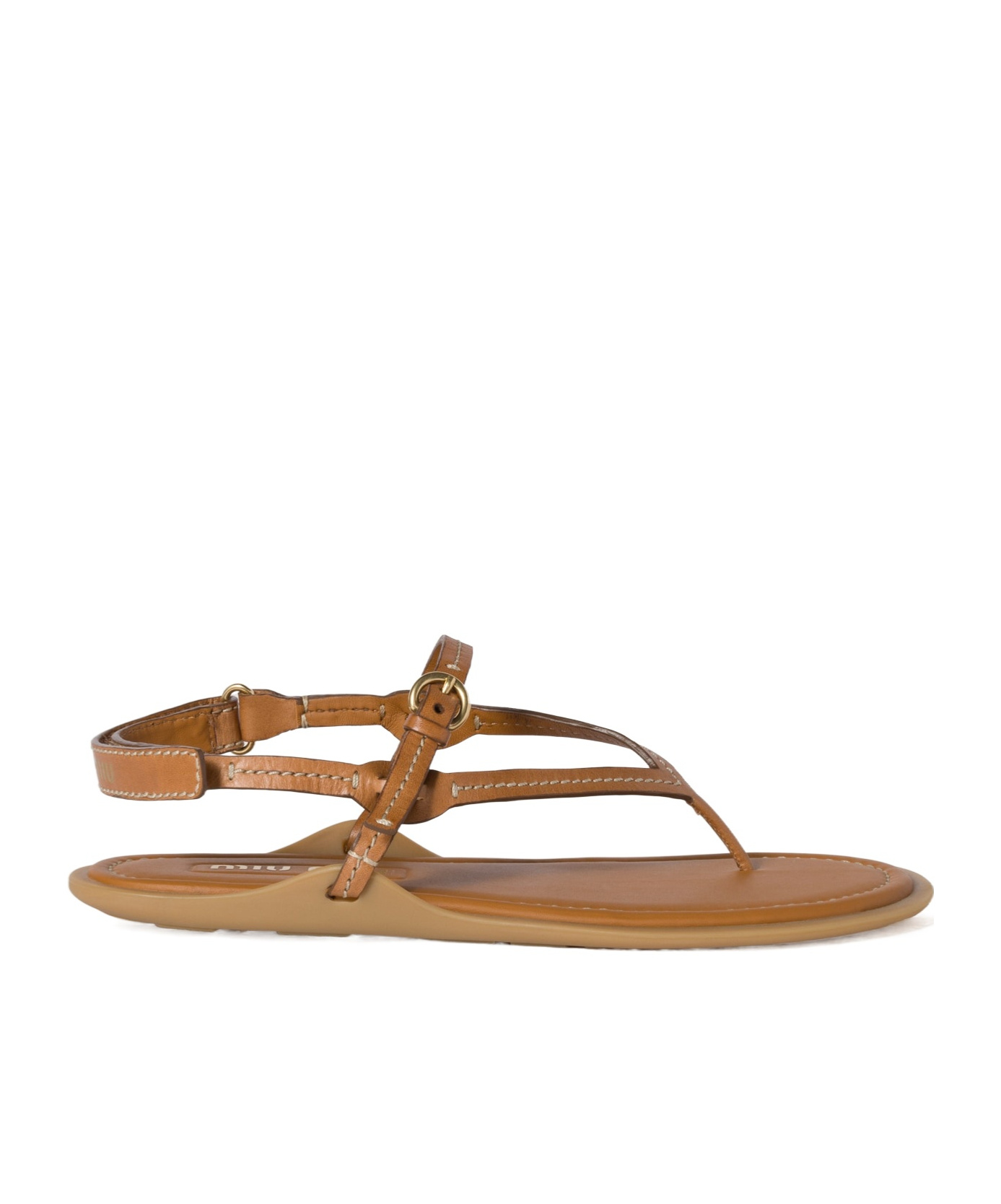 Miu Miu Leather Thong Sandals