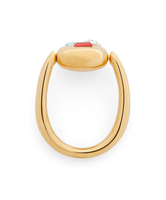 Loewe Anagram Pebble Ring In Yellow