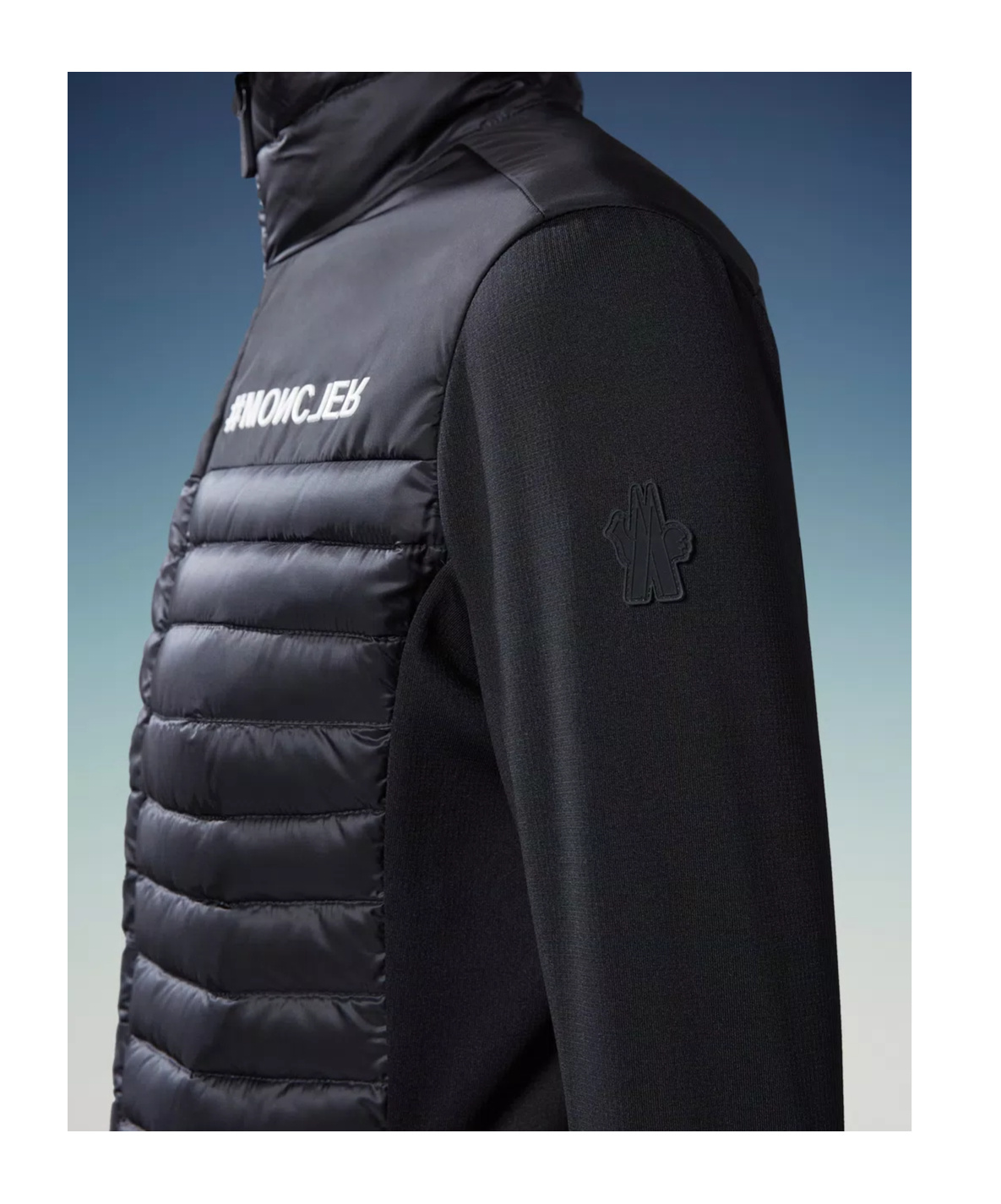 Shop Moncler Padded Zip-up Sweatshirt In Black