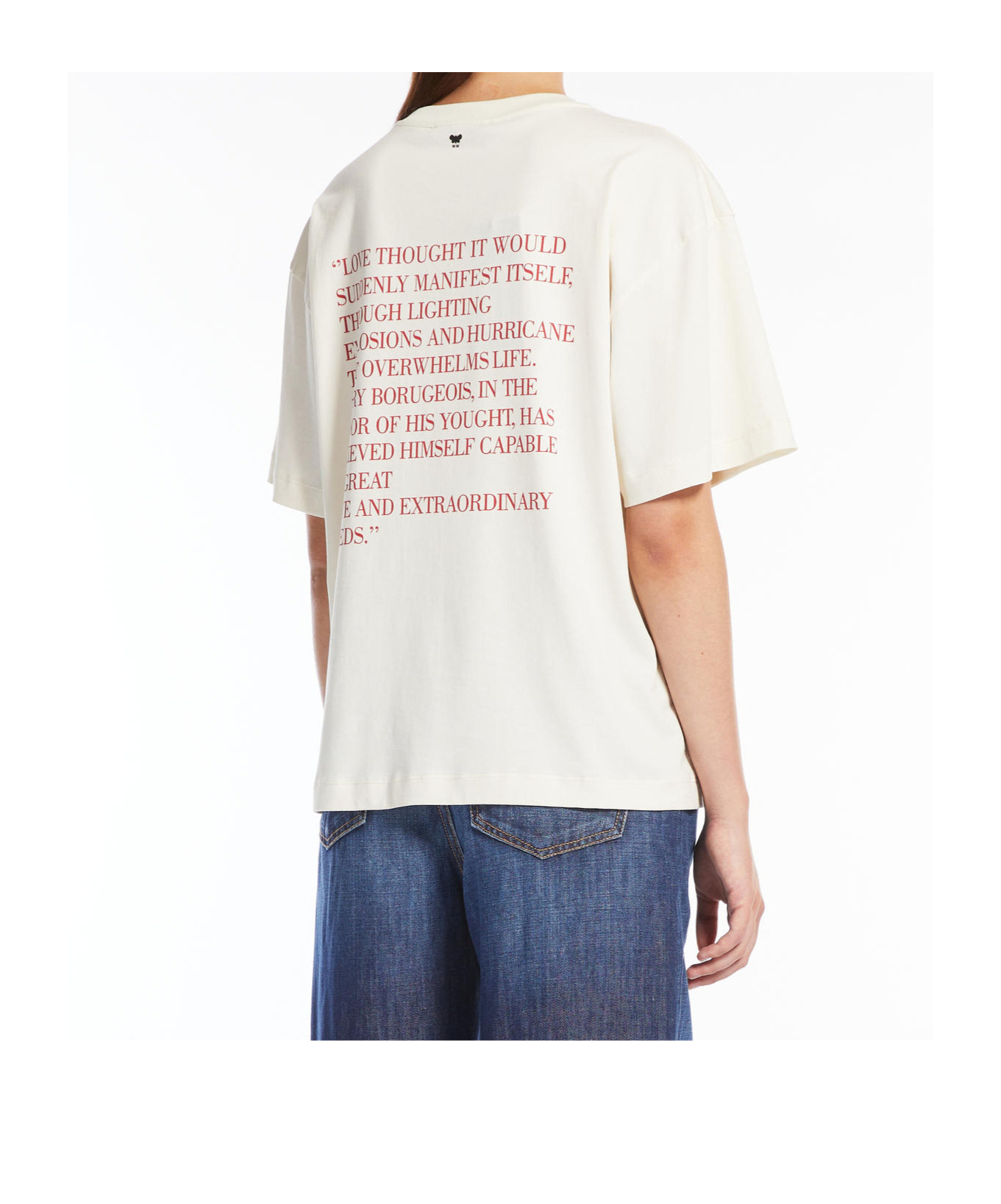 Weekend Max Mara Item O-neck Short-sleeved T-shirt In White