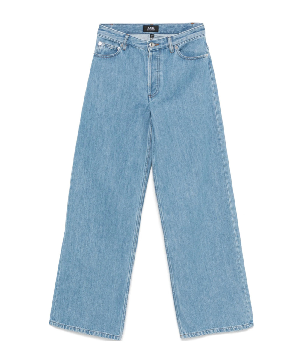 Apc Elisabeth Jeans Trousers Belt Loops In Blue