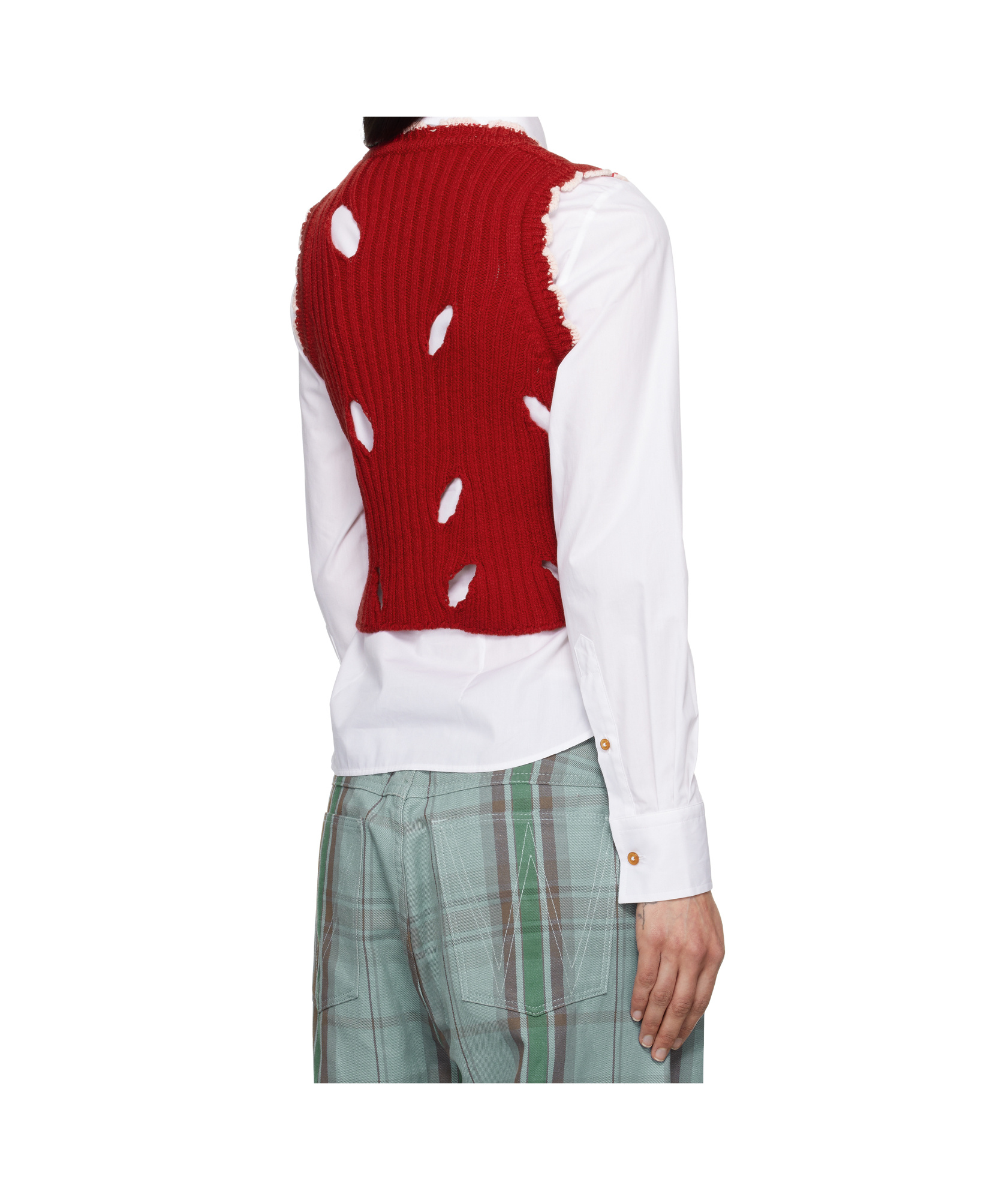 Vivienne Westwood Red Slash Tank Top In Red