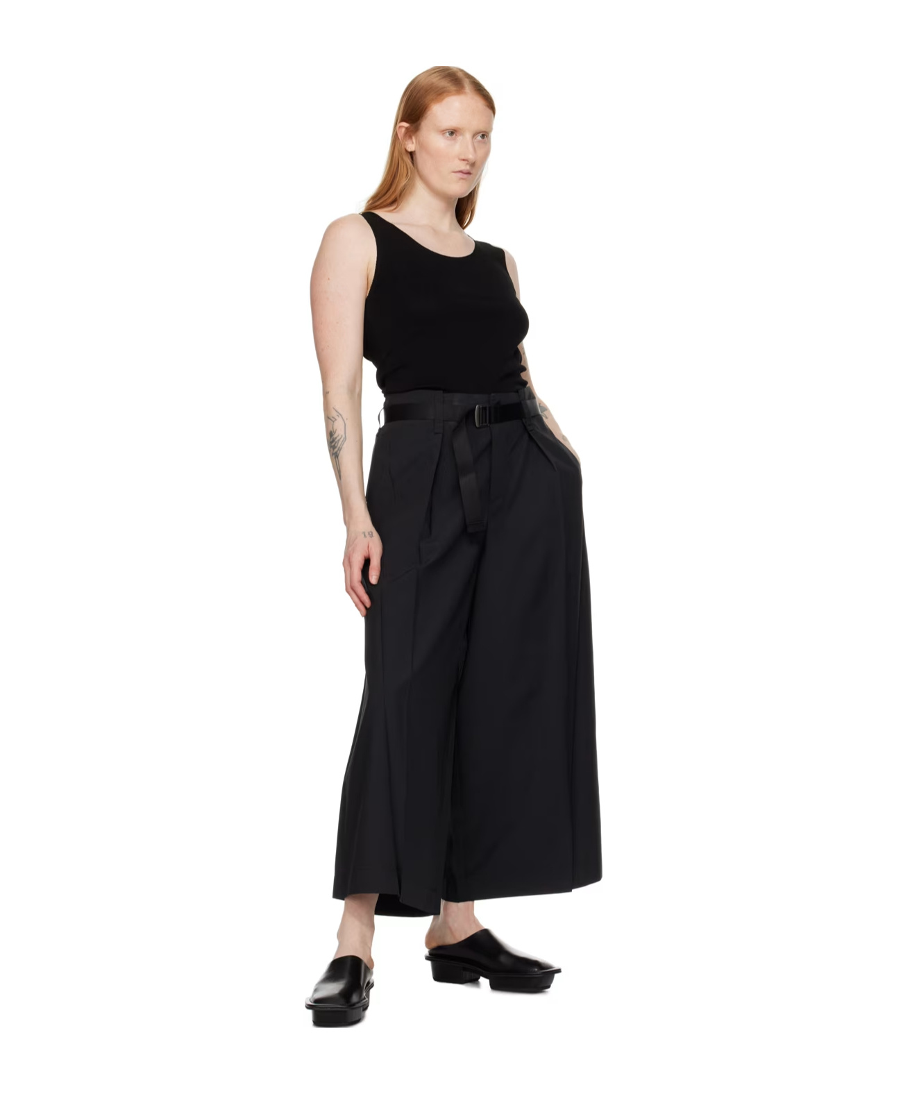 Shop Issey Miyake Rib Knitted Vest In Black