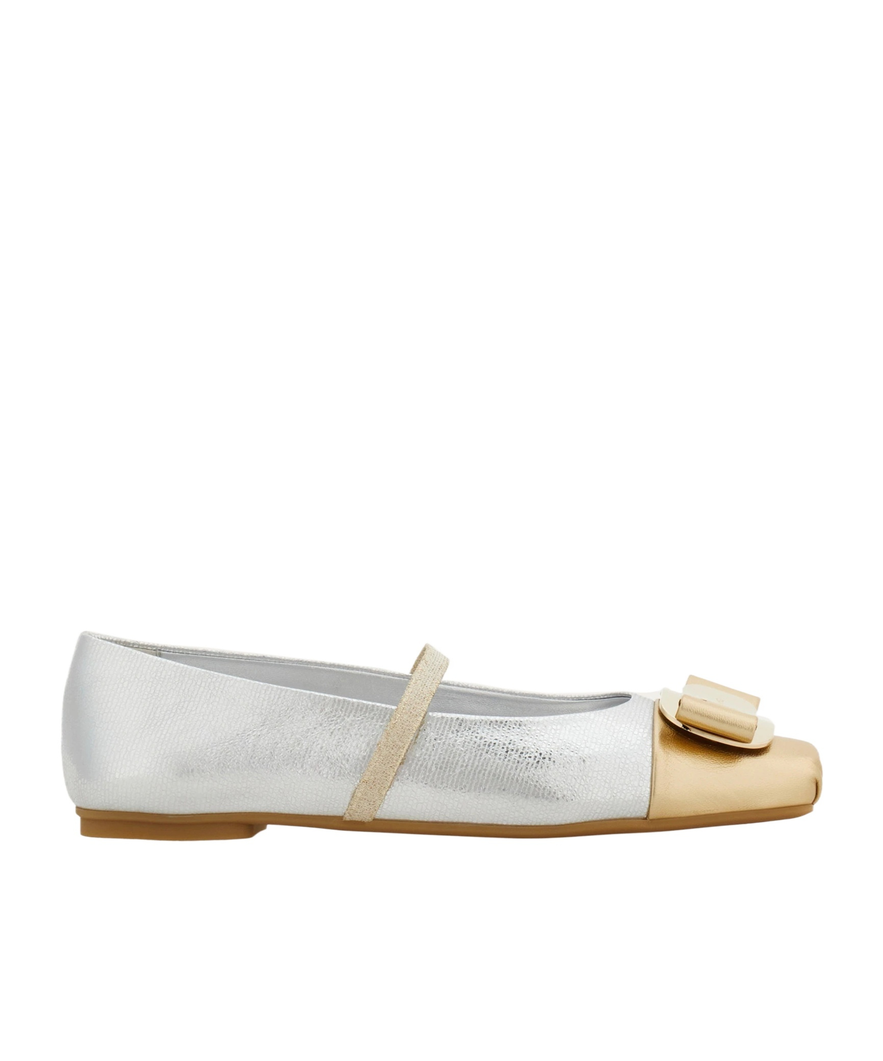 Ferragamo New Vara Plate Ballet Flat In Multi