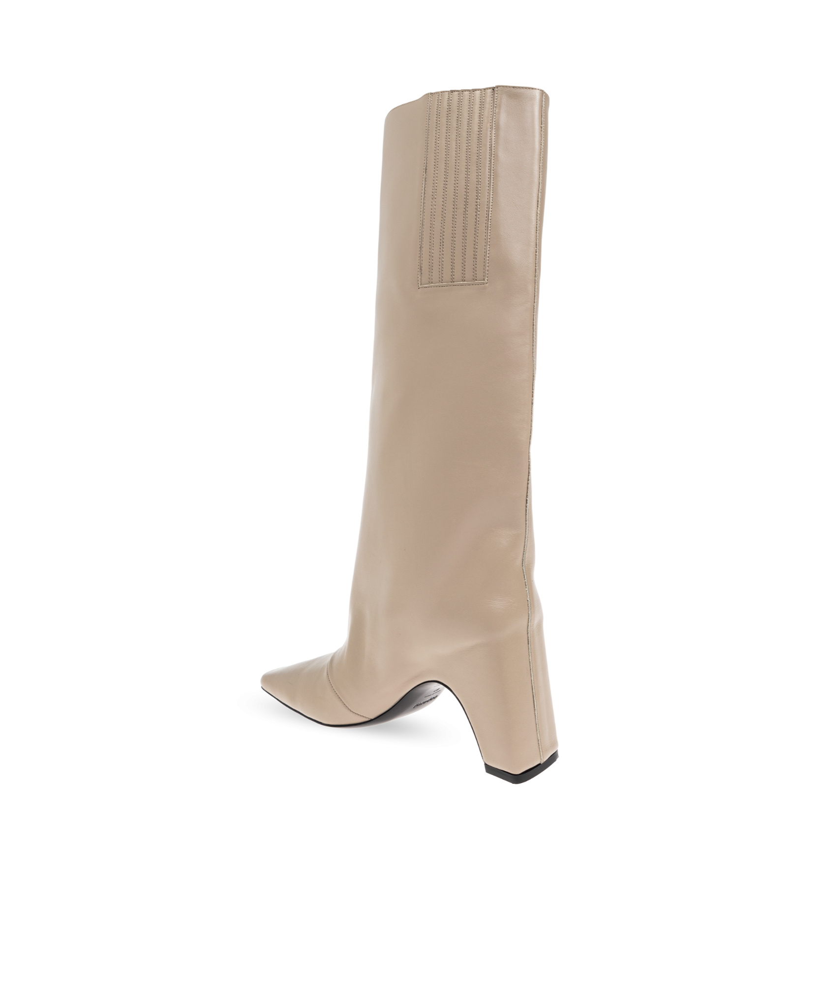 Shop Coperni Square Toe Bridge Boots In Nude