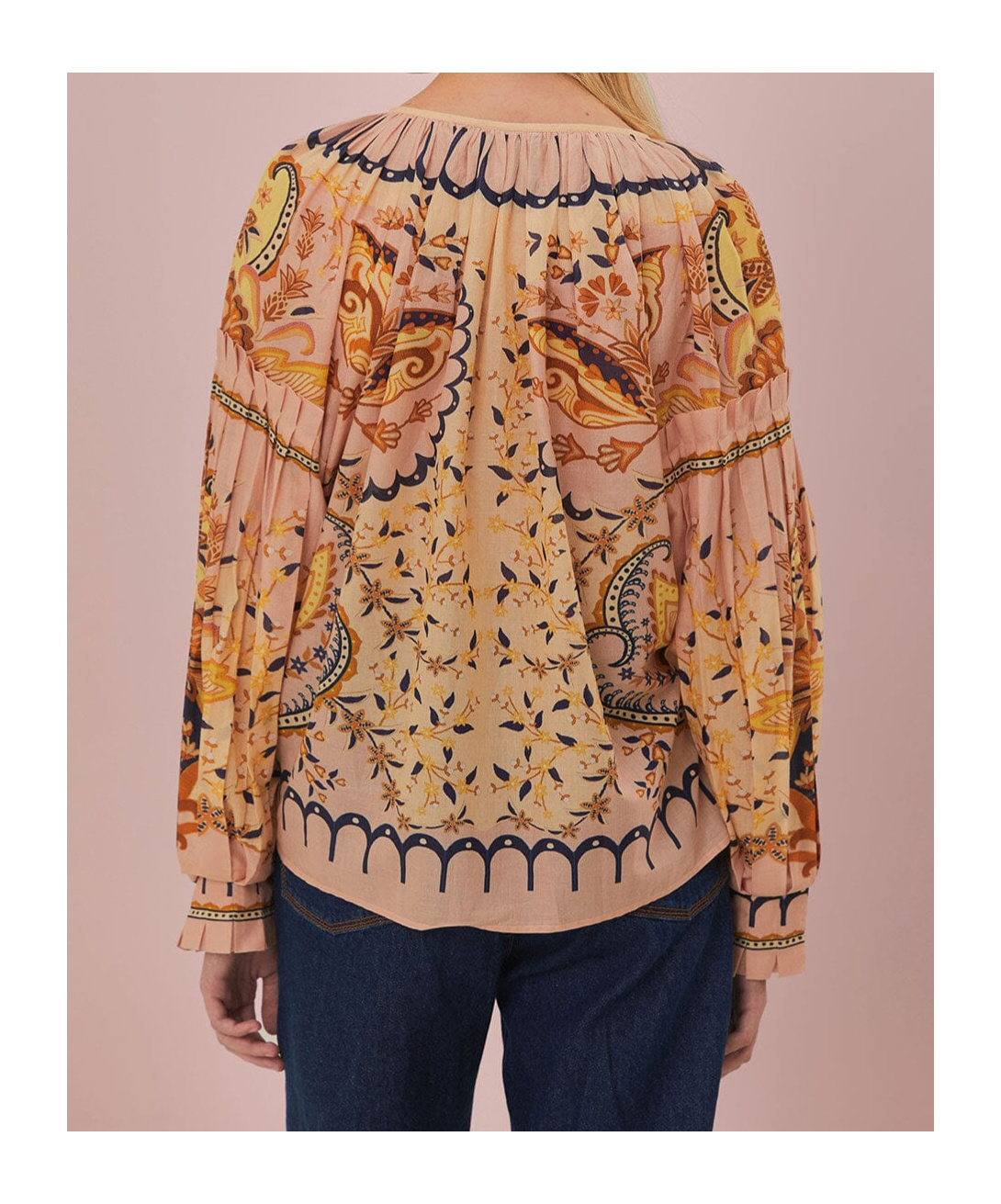 Shop Farm Rio Jaipur Blouse In Nude