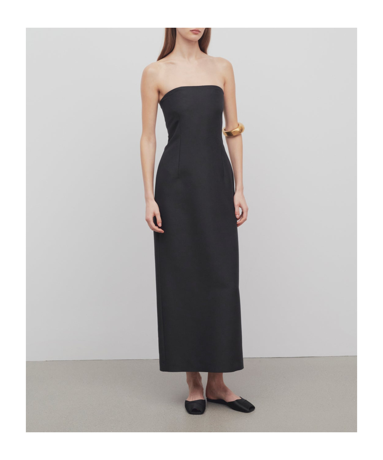 The Row Strapless Dress In Black