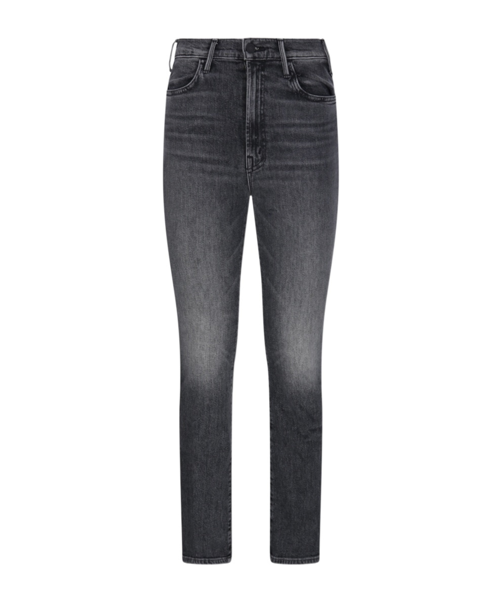Mother The Hustler Flood High-waisted Jeans In Blue