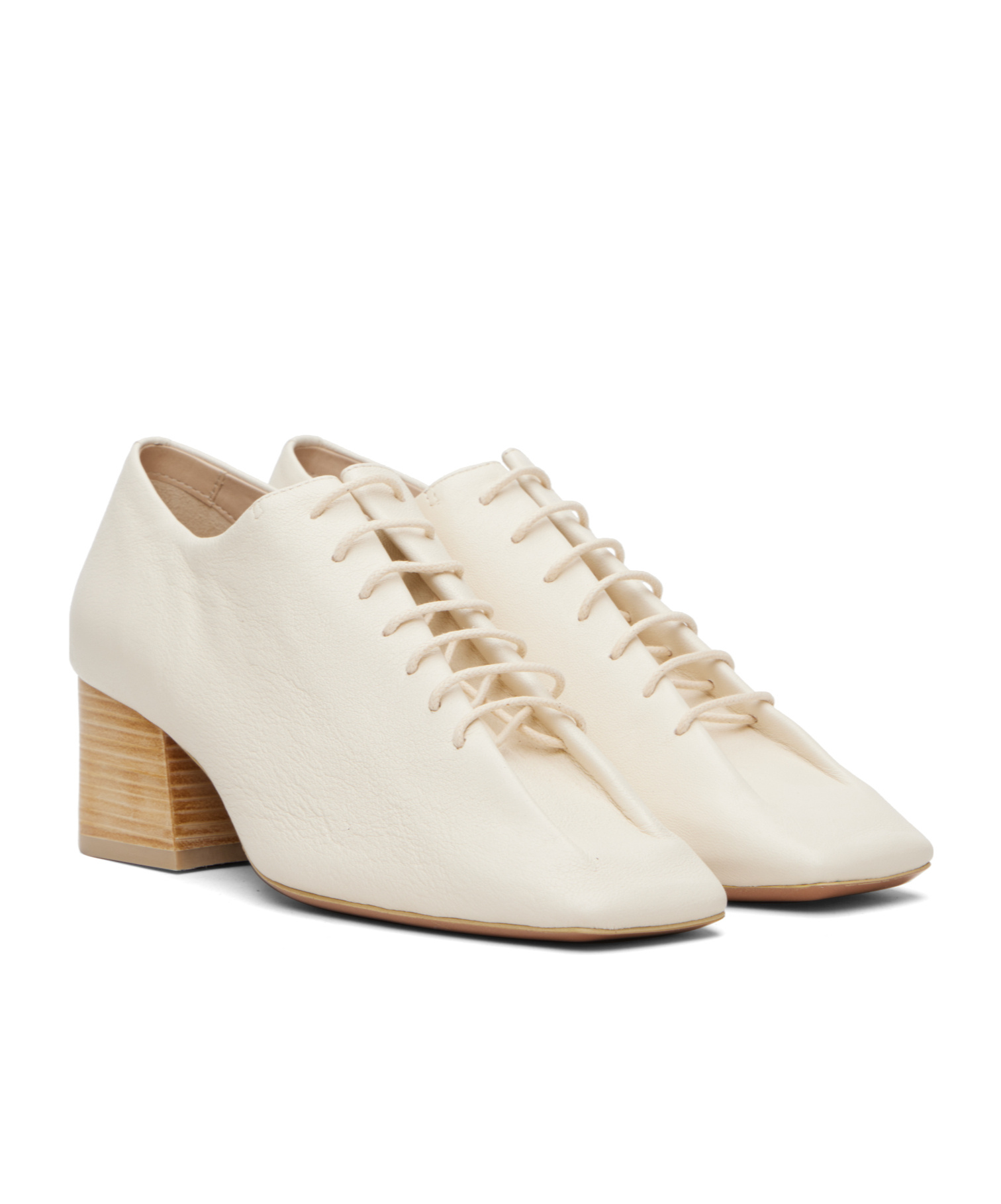 Lemaire Off-white Souris Classic 55 Derby Heels In White