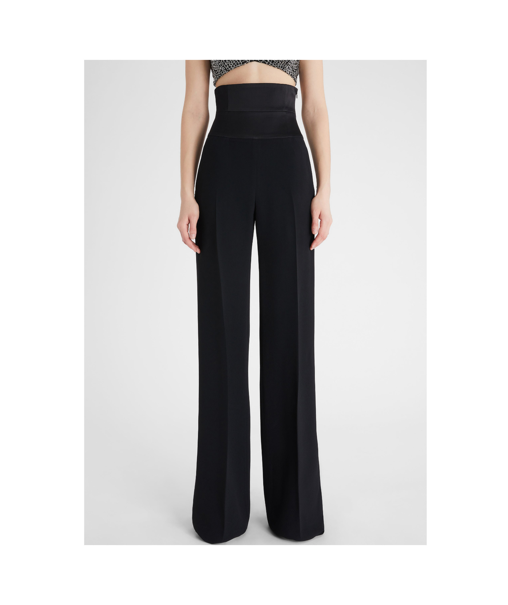 Ermanno Scervino High-waisted Casual Pants In Black