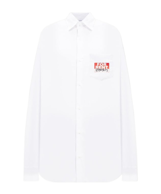 Vetements For Rent Classic Shirt In White