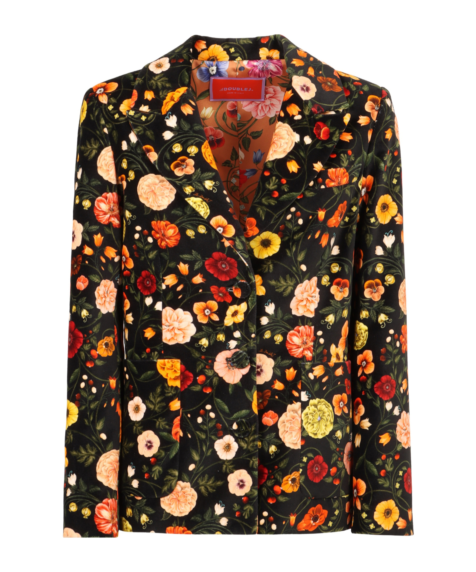 La Doublej 24 7 Single Breasted Floral Jacket In Multi