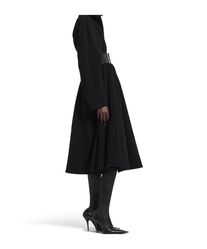 Balenciaga Women's Wrap Coat In Black In Black