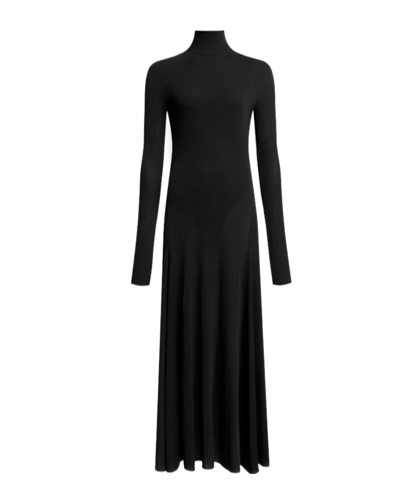 Alaïa Sheer Open-back Turtleneck Jumpsuit In Multi