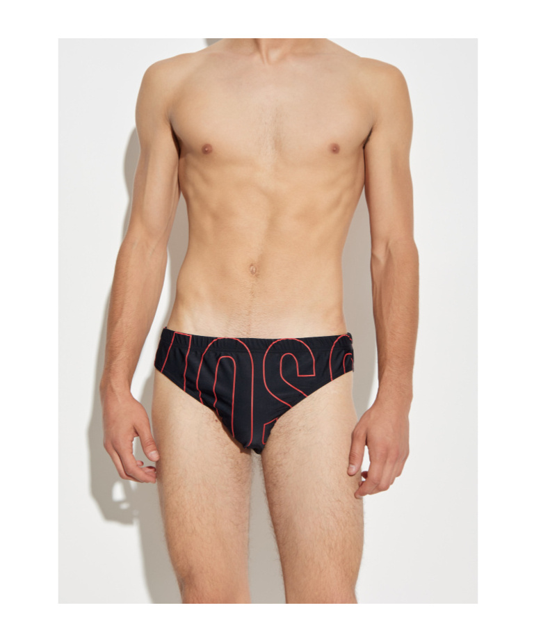 Moschino Elastic Waist Briefs In Black