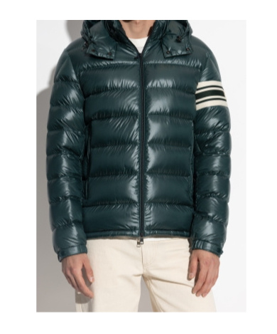 Moncler Long Sleeve Down Jacket In Green