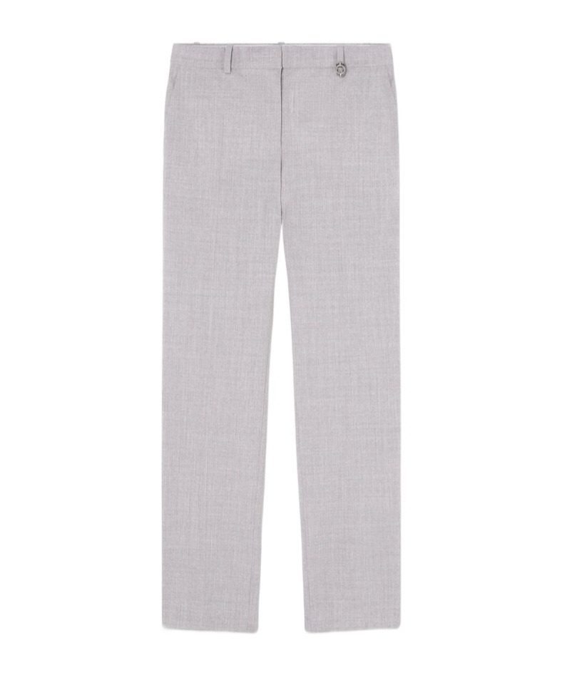 Versace Tailored Low-rise Trousers In Gray