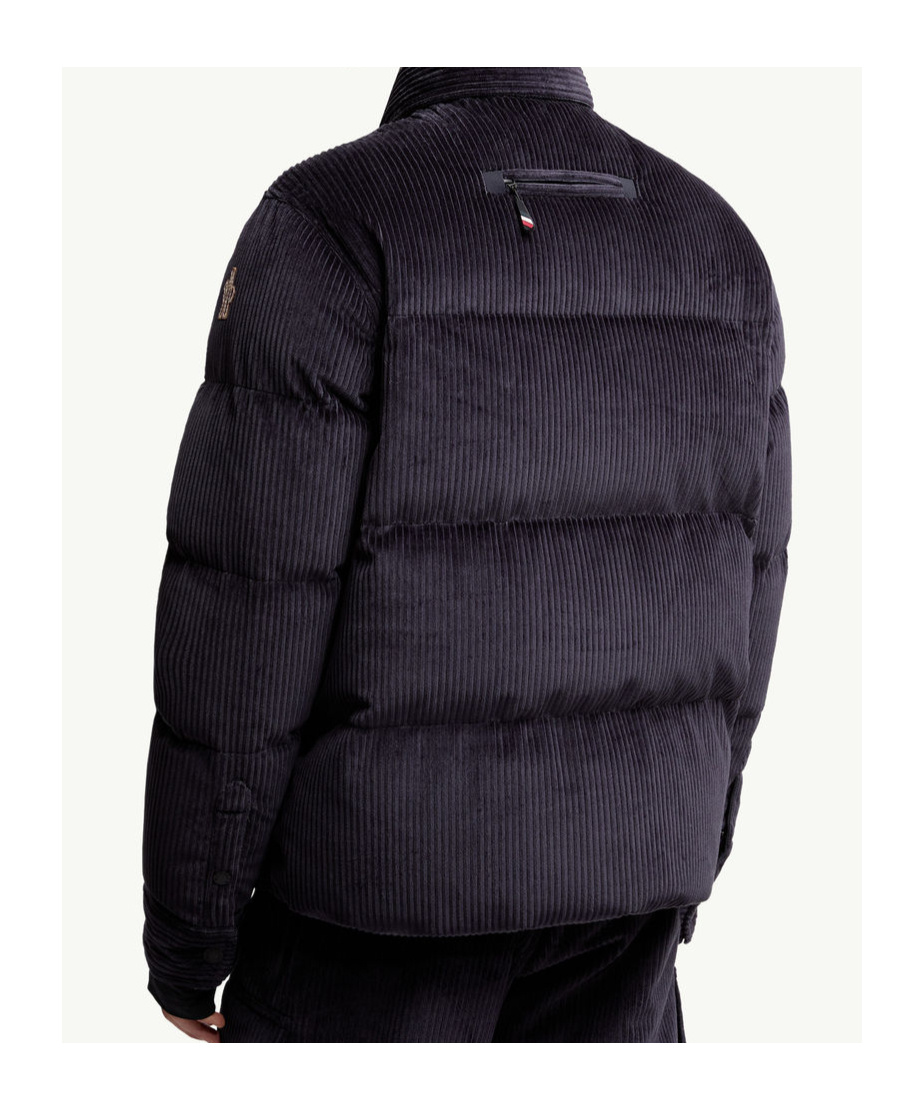 Moncler Elgon Corduroy Down Ski Jacket In Animal Print