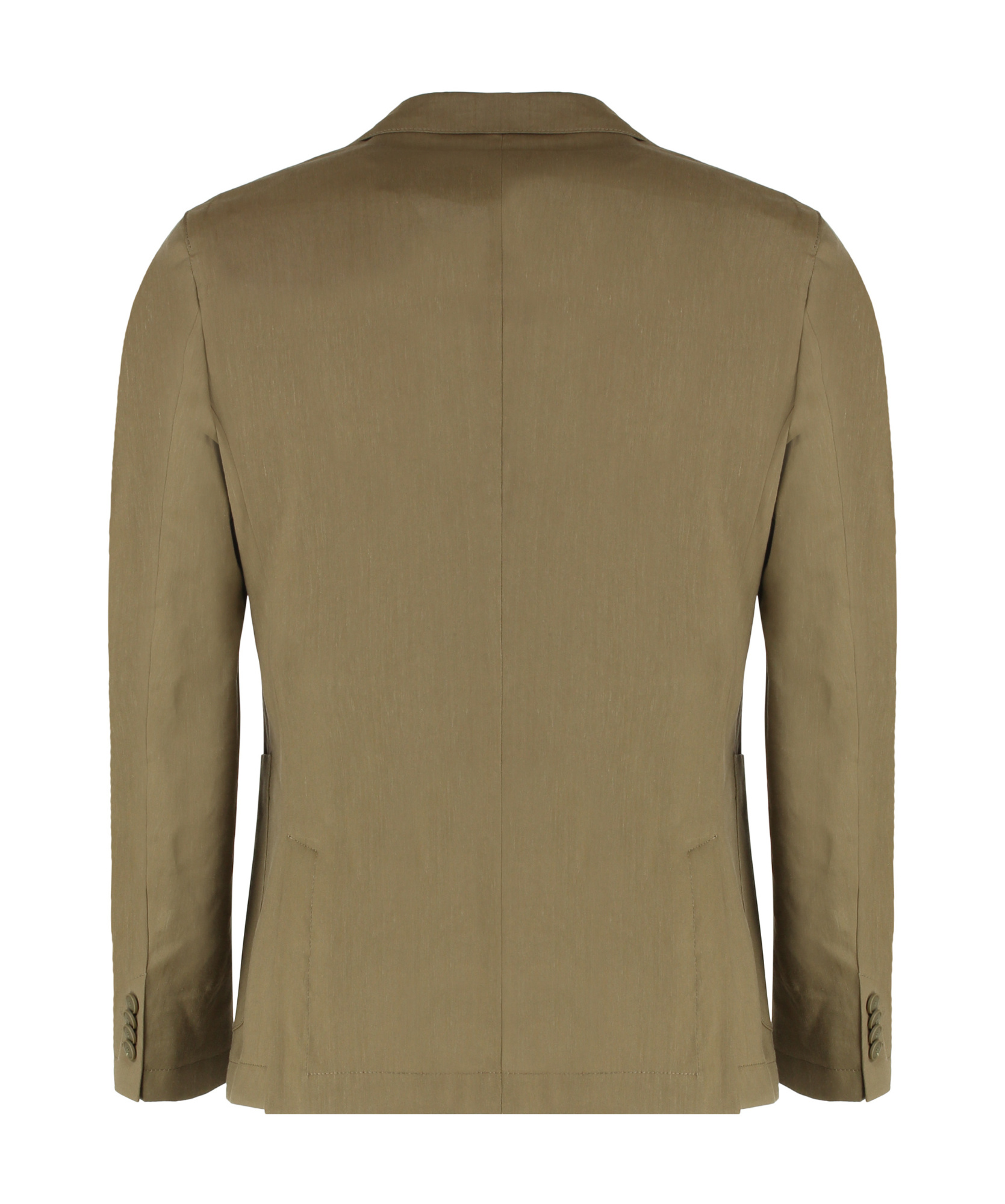 Hugo Boss Boss Double-breasted Linen Blend Jacket In Khaki