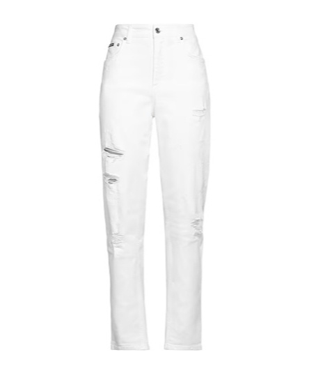 Dolce & Gabbana Colorful Straightleg Jeans In White