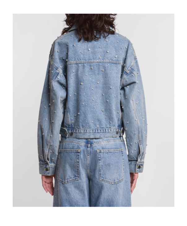 Hogan Denim Jacket Light Blue In Blue