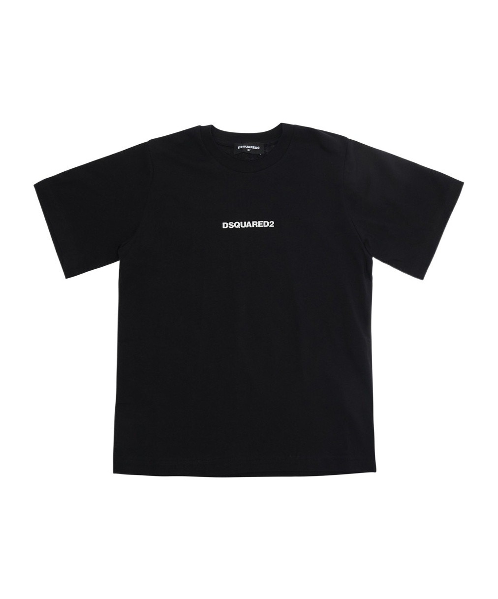 Dsquared2 Crew-neck Short-sleeve Shirt In Black