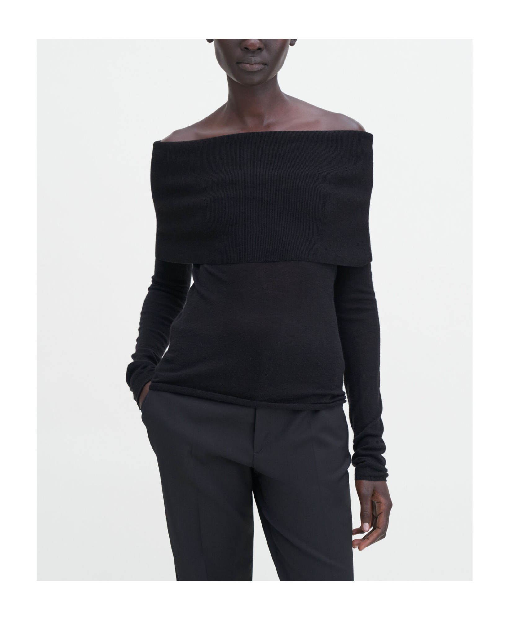 Filippa K Light Off Shoulder Top In Black