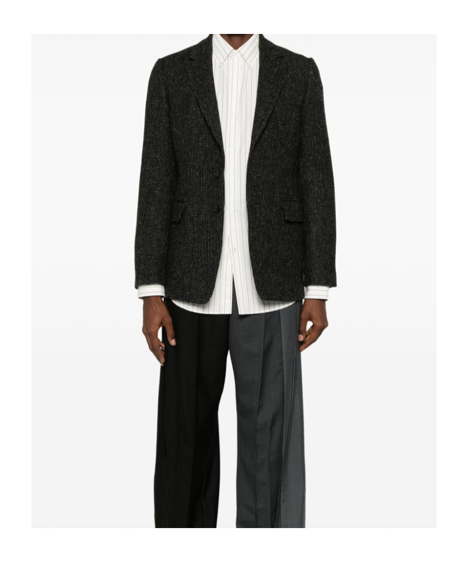Dries Van Noten Long-sleeved Suit Coat In Black