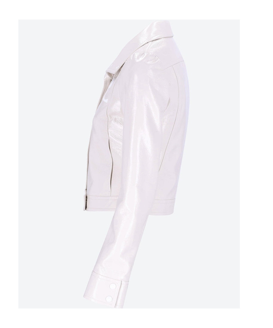 COURRÈGES LONG-SLEEVED LEATHER JACKET 