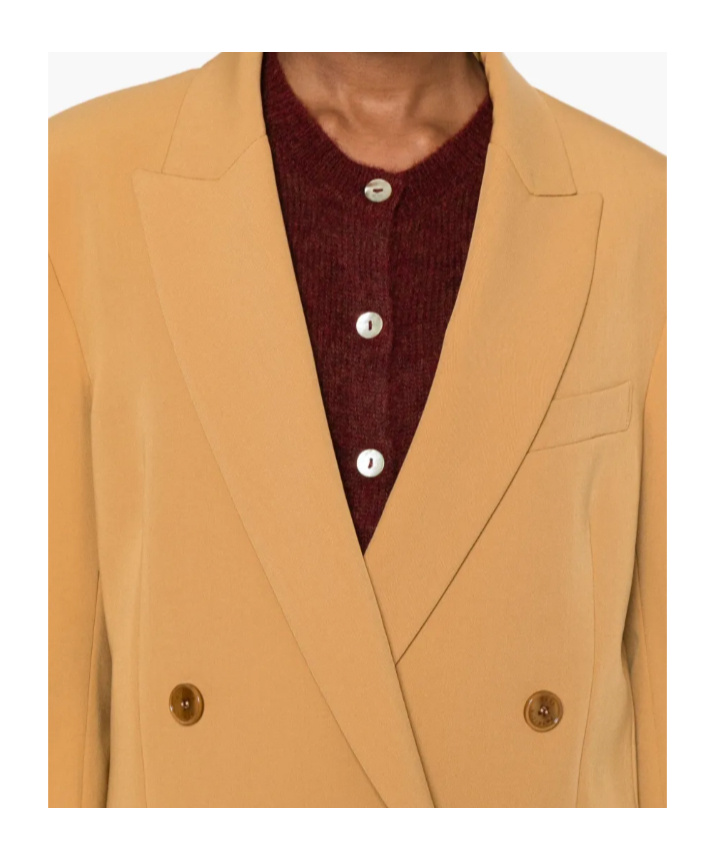 Patrizia Pepe Double-breasted Blazer In Orange