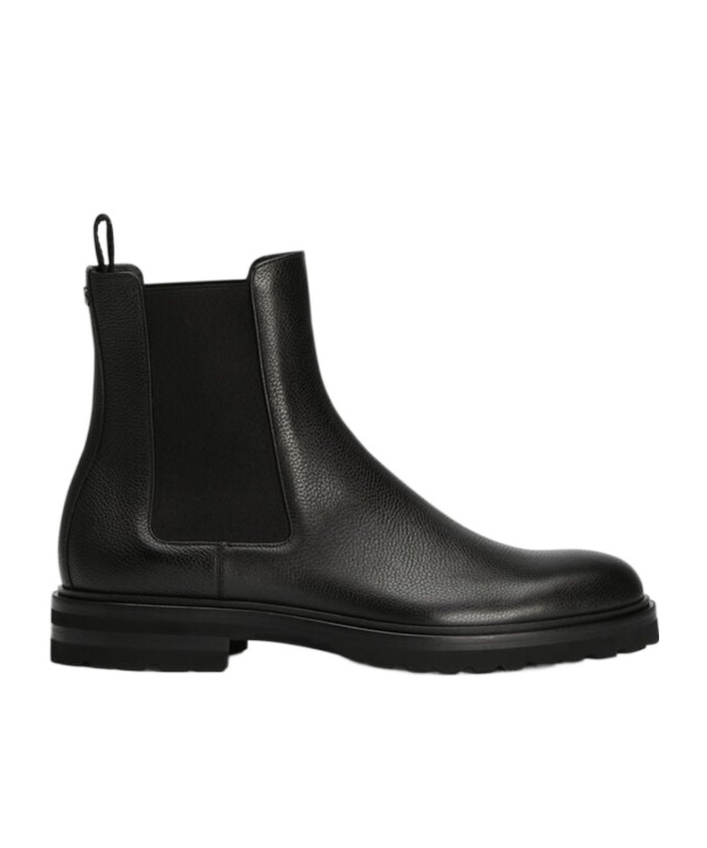 Dolce & Gabbana Leather Boots In Black