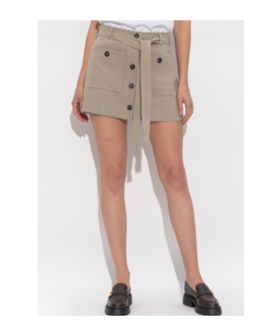Ferragamo Skirt With Pockets In Brown