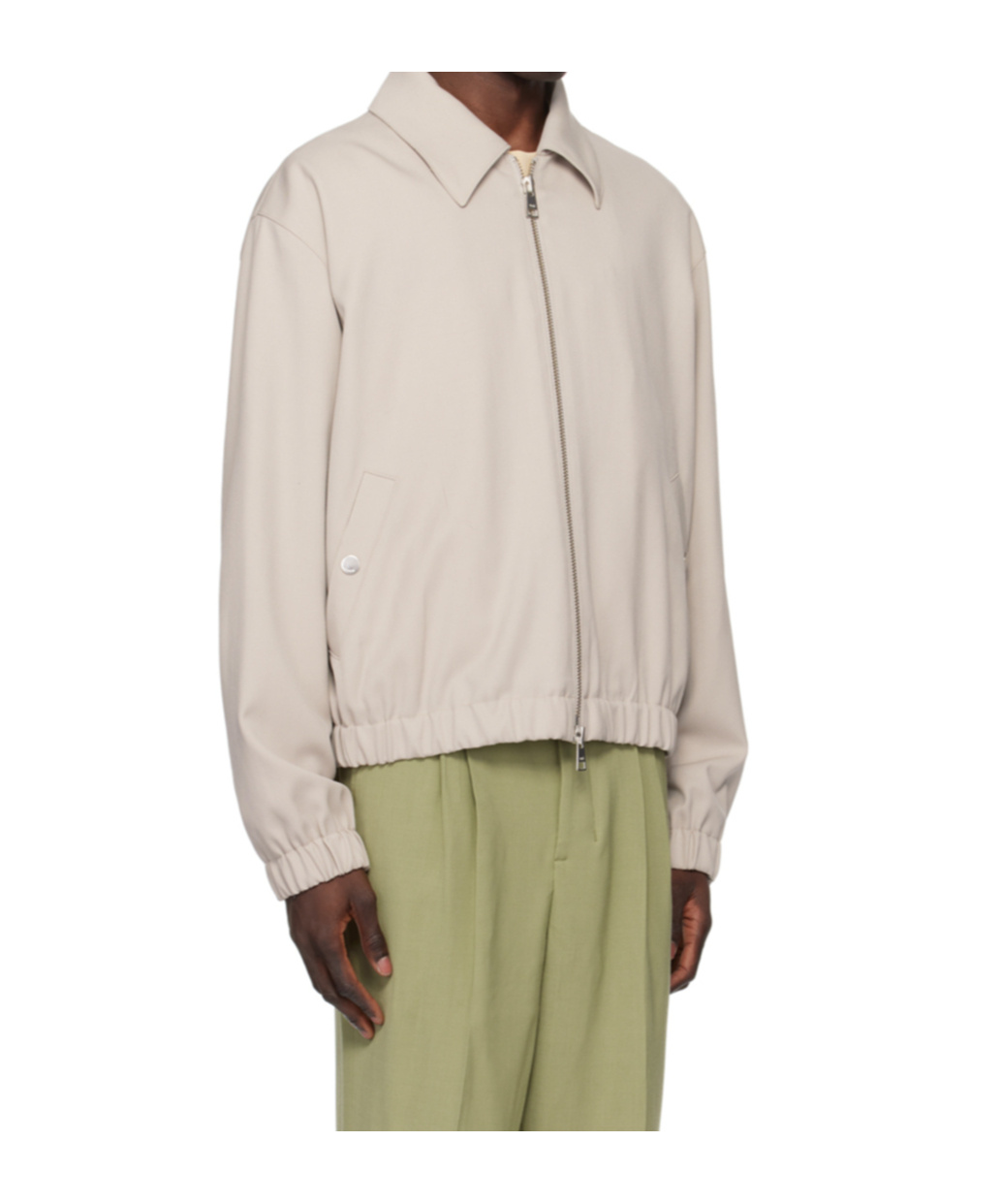 Ami Alexandre Mattiussi Ami De Cœur Pilot Jacket In White