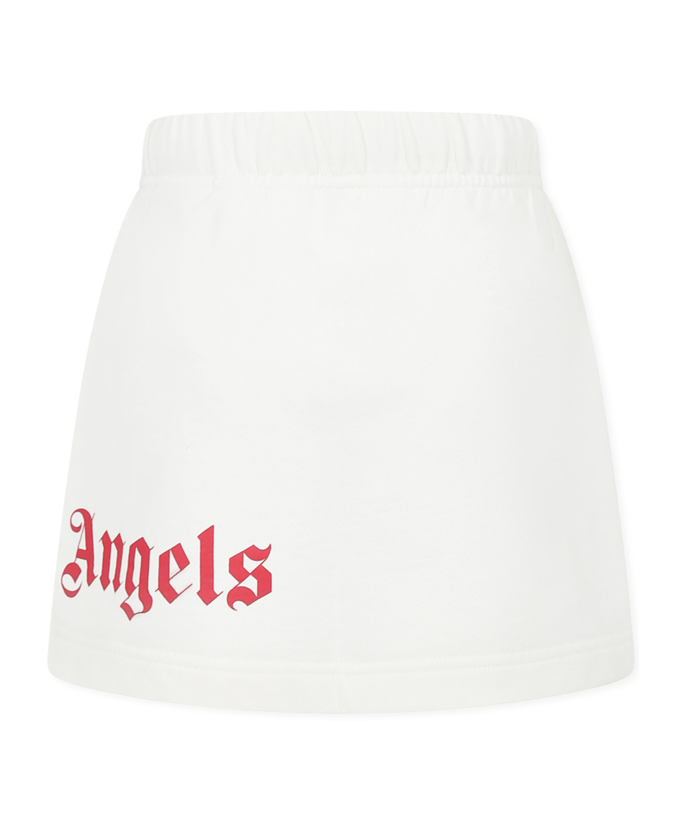 Palm Angels Letter Logo Skirt In White